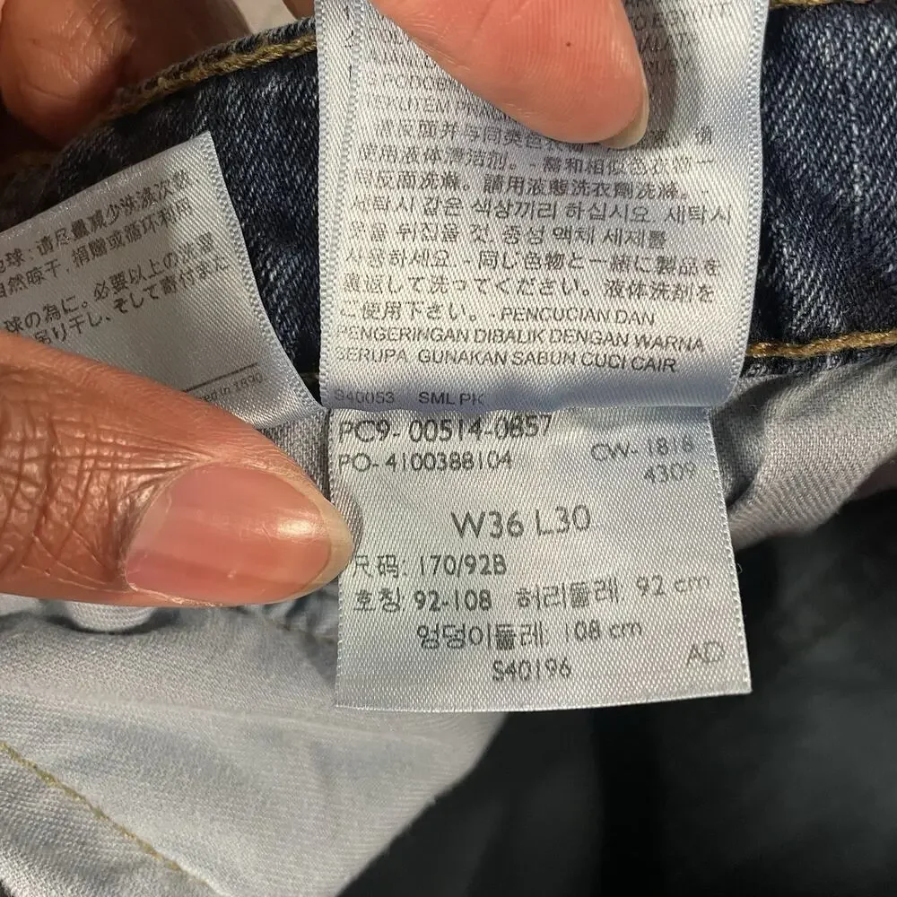 Levi’s 514 Men’s Jeans W36 L30 Blue Straight Fit Denim Medium Wash